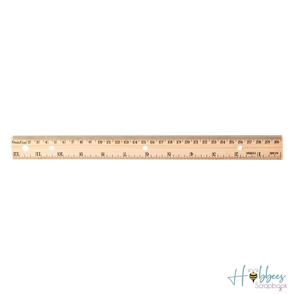 Wood Ruler / Regla de Madera Borradores y Reglas Westcott