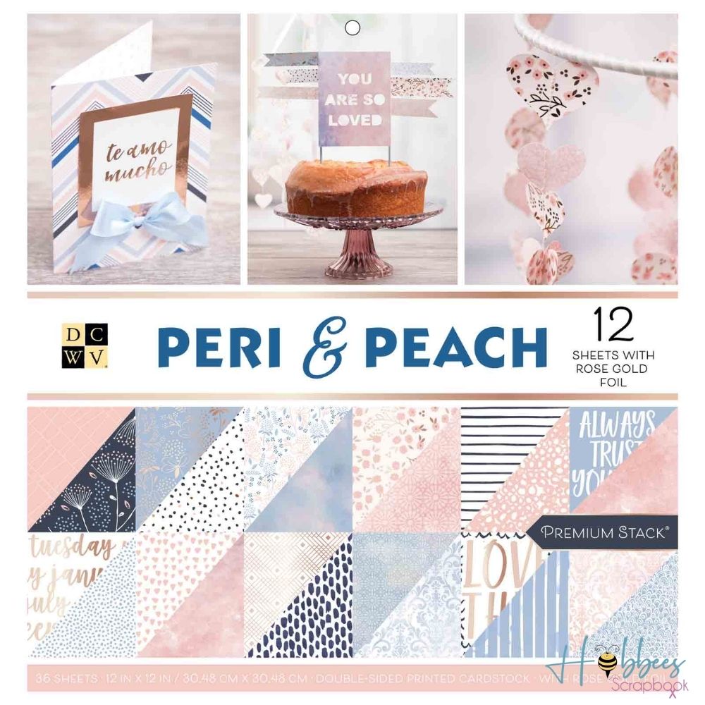 Cardstock Peri Peach / Block de Cartulina Melocotón Papel DCWV