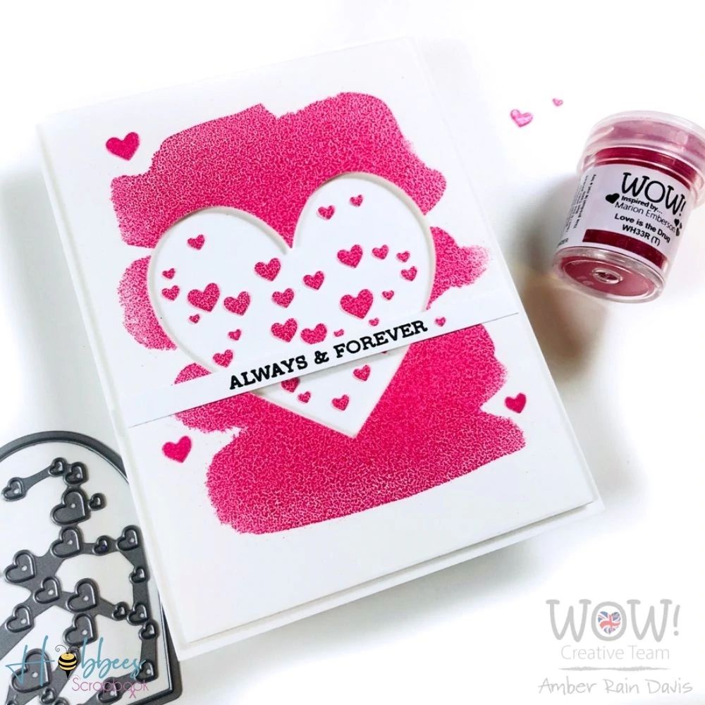 Love Is The Drug Embossing Powder / Polvo de Embossing Rosa Fuerte Translúcido Polvos de Embossing Wow!