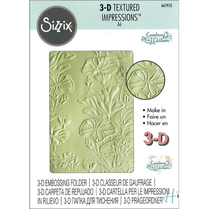 3D Textured Impressiones Lily Pond / Folder de Grabado Estanque de Lirios Folders de Grabado Sizzix