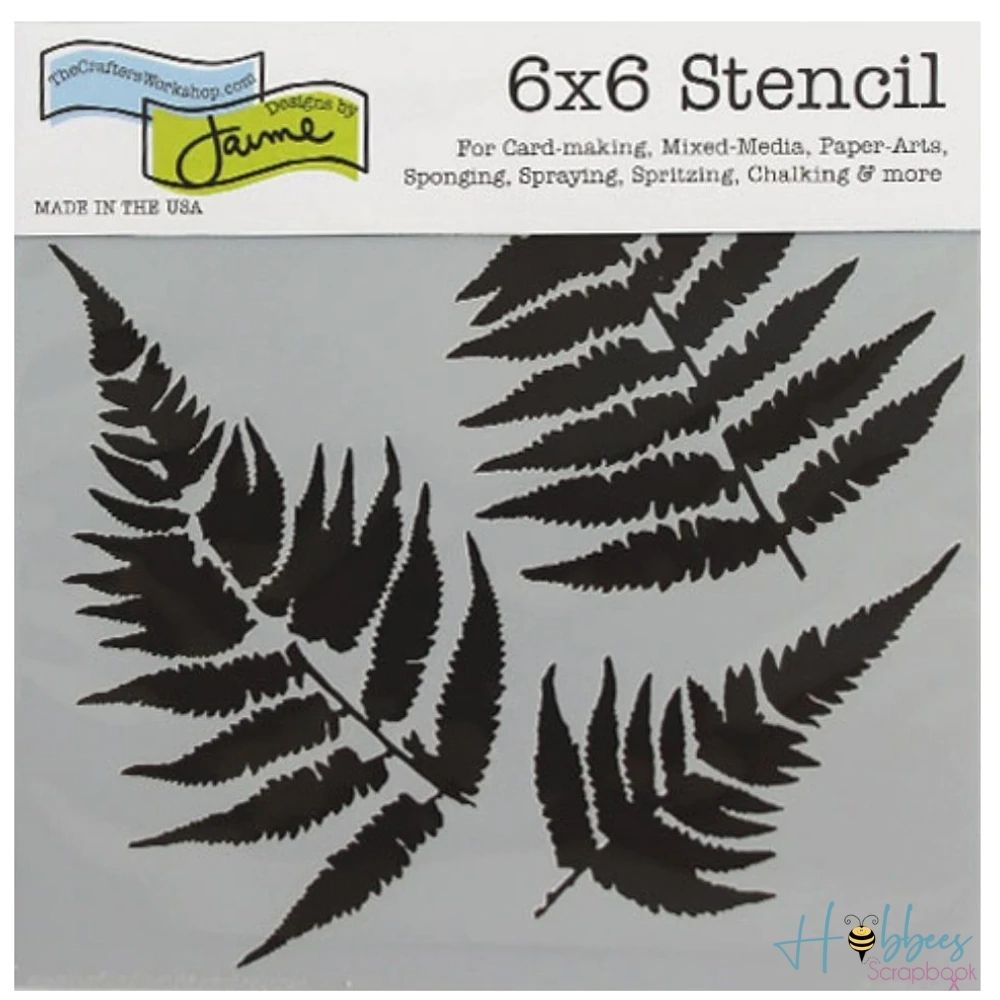 Ferns Stencil / Esténcil de Helechos Esténciles / Plantillas The Crafters Workshop