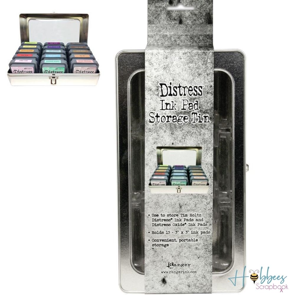 Tim Holtz Distress Ink Pad Tin / Organizador para Tintas Distress Almacenamiento y Organización Ranger