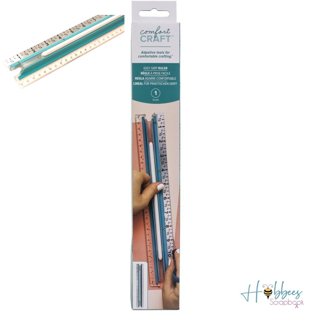 Comfort Craft Easy Grip Ruler 12&quot; / Regla Agarre Confortable Herramientas We R Memory Keepers