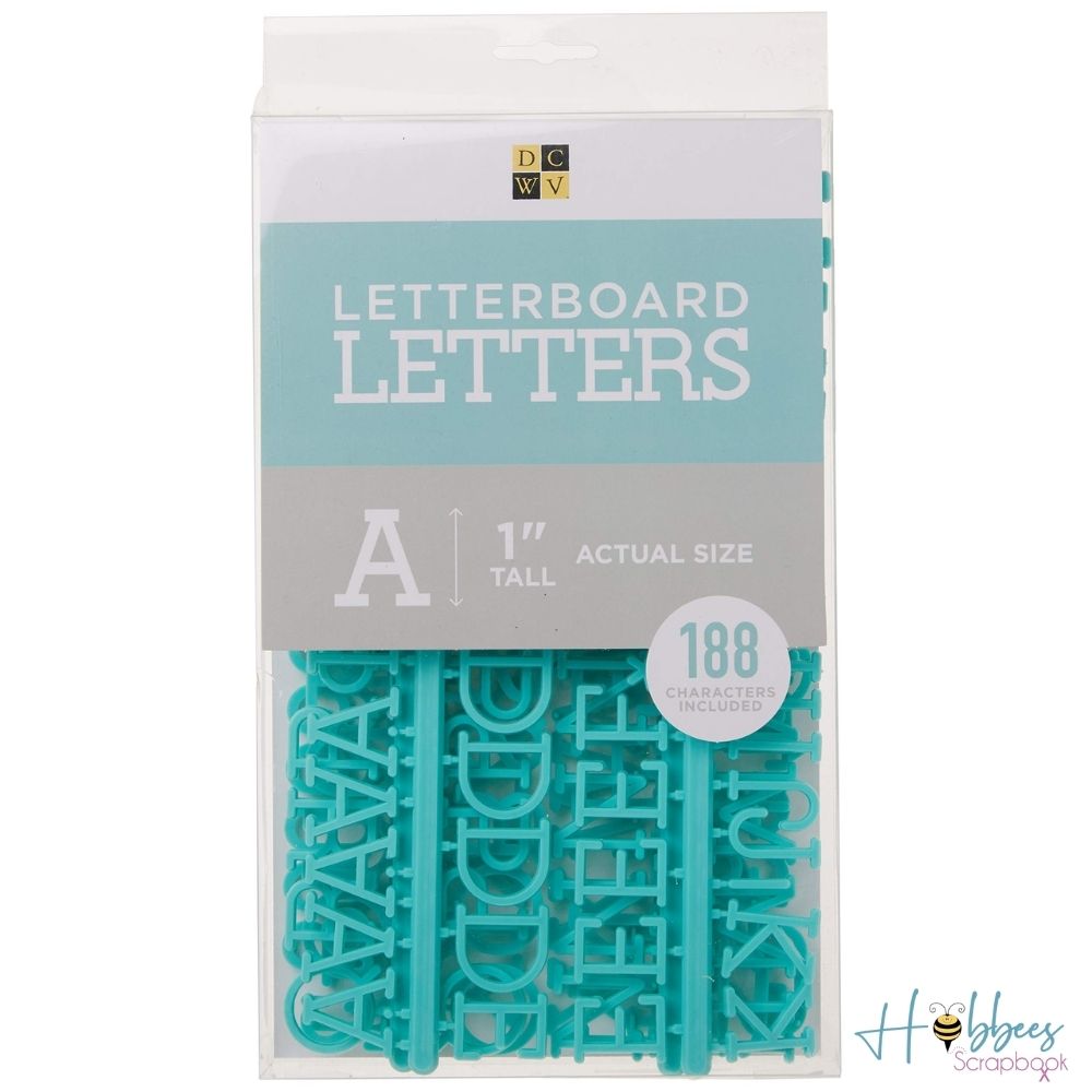 Teal 1&quot; Letters / Letras Turquesa Para Tablero Accesorios DCWV