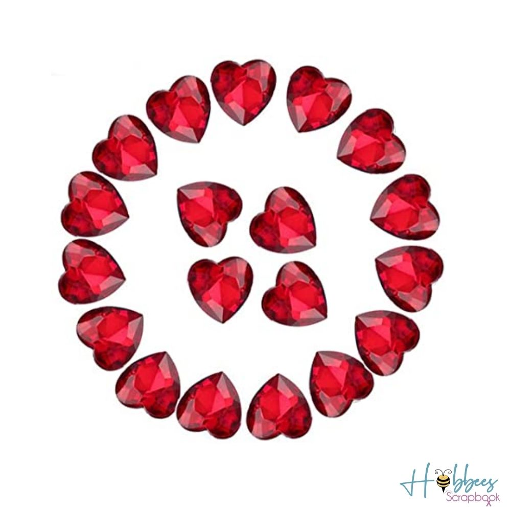 Heart Adhesive Gems / Gemas Adhesivas de Corazón Adornos / Embellishments Studio 112