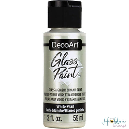 Glass Paint White Pearl / Pintura Para Vidrio Blanco Aperlado DESCONTINUADO DecoArt