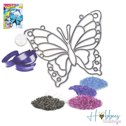 Makit &amp; Bakit Suncatcher Kit Butterfly / Kit Vitral de Mariposa Adornos / Embellishments Colorbok