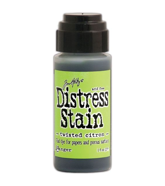 Tim Holtz -Distress Stain Twisted Citron / Tinta Verde (Limón) Pintura y Medios Mixtos Ranger