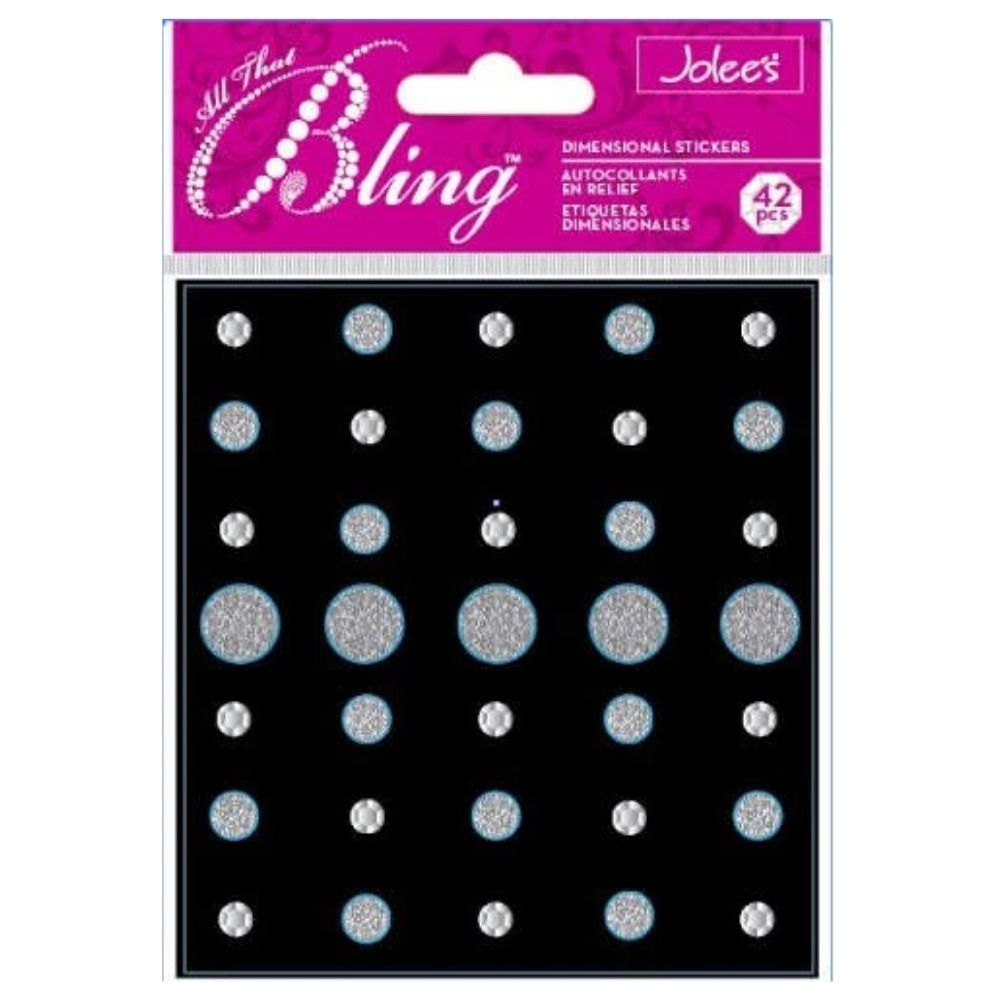 Bling Stickers Silver / Piedritas Autoadhesivas Plata Adornos / Embellishments Jolee&