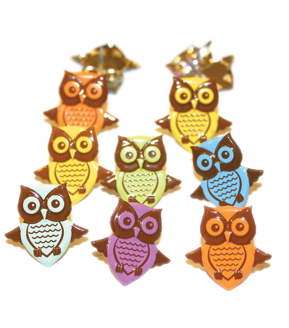 Pastel Owl Brads / Sujetadores Buhos Descontinuado Eyelet Outlet