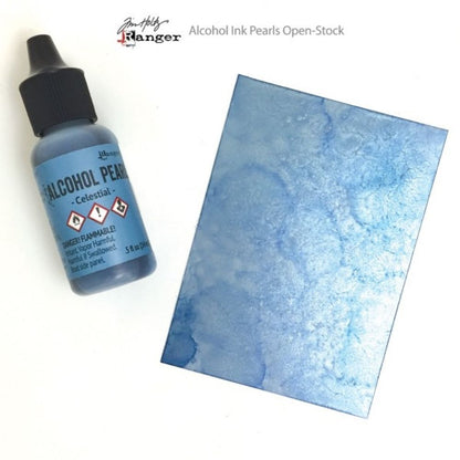 Tim Holtz Alcohol Pearls Celestial / Tinta al Alcohol Aperlada Azul Navy Tintas al Alcohol Ranger