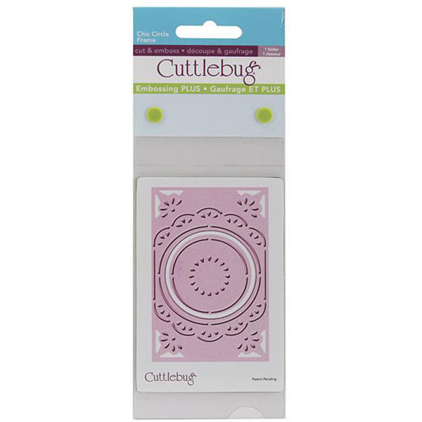 Embossing Plus Chic Circle Frame / Folder de Corte y Grabado Marco Circular Dados de Corte / Suajes / Troqueles Cuttlebug