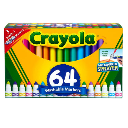 Crayola Washable Markers / 64 Marcadores Lavables Descontinuado Crayola