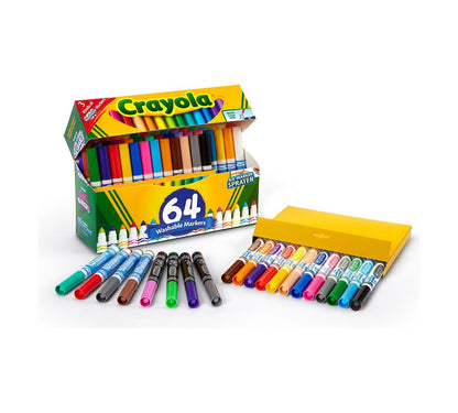 Crayola Washable Markers / 64 Marcadores Lavables Descontinuado Crayola