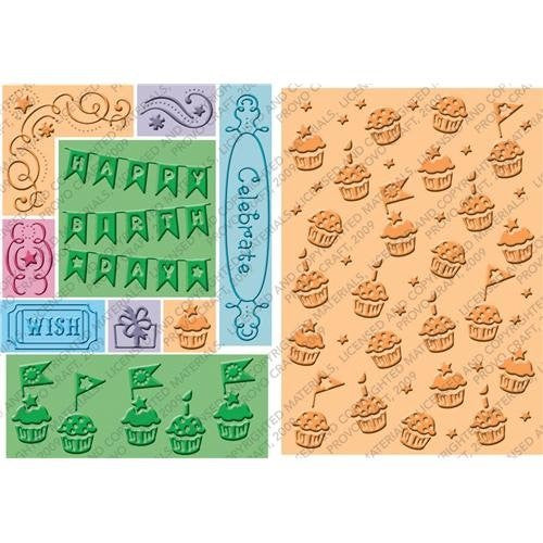 Cupcake Celebration All-In-One / Folder de Grabado Reposicionable Folders de Grabado Cuttlebug