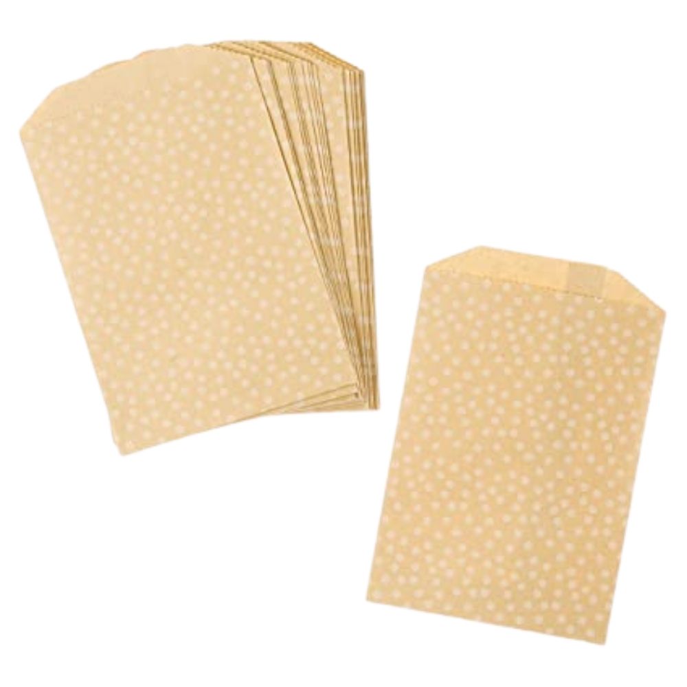 White Dots Kraft Bags / Bolsitas de Papel Kraft Decoradas Bolsas Darice