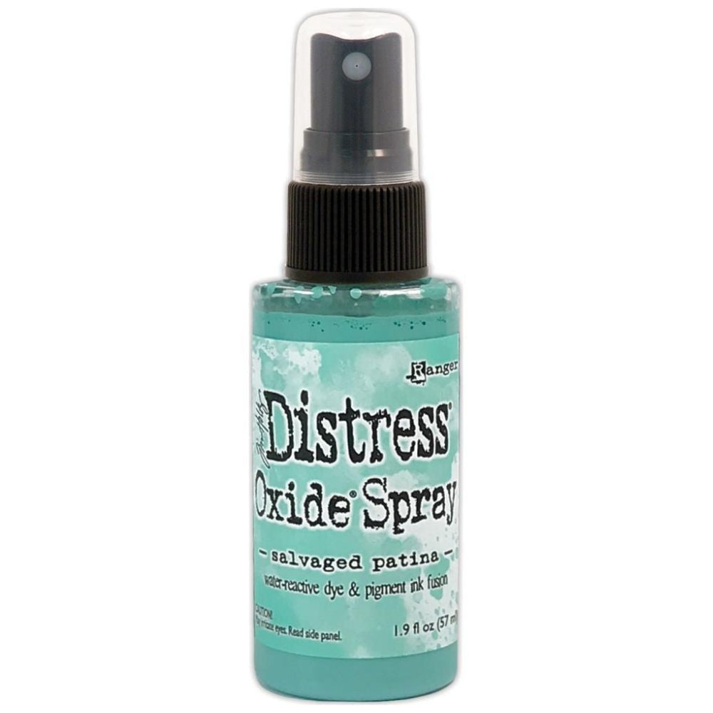 Distress Oxide Salvaged Patina Spray Stain / Tinta en Spray Azul Oxidado Tintas Ranger