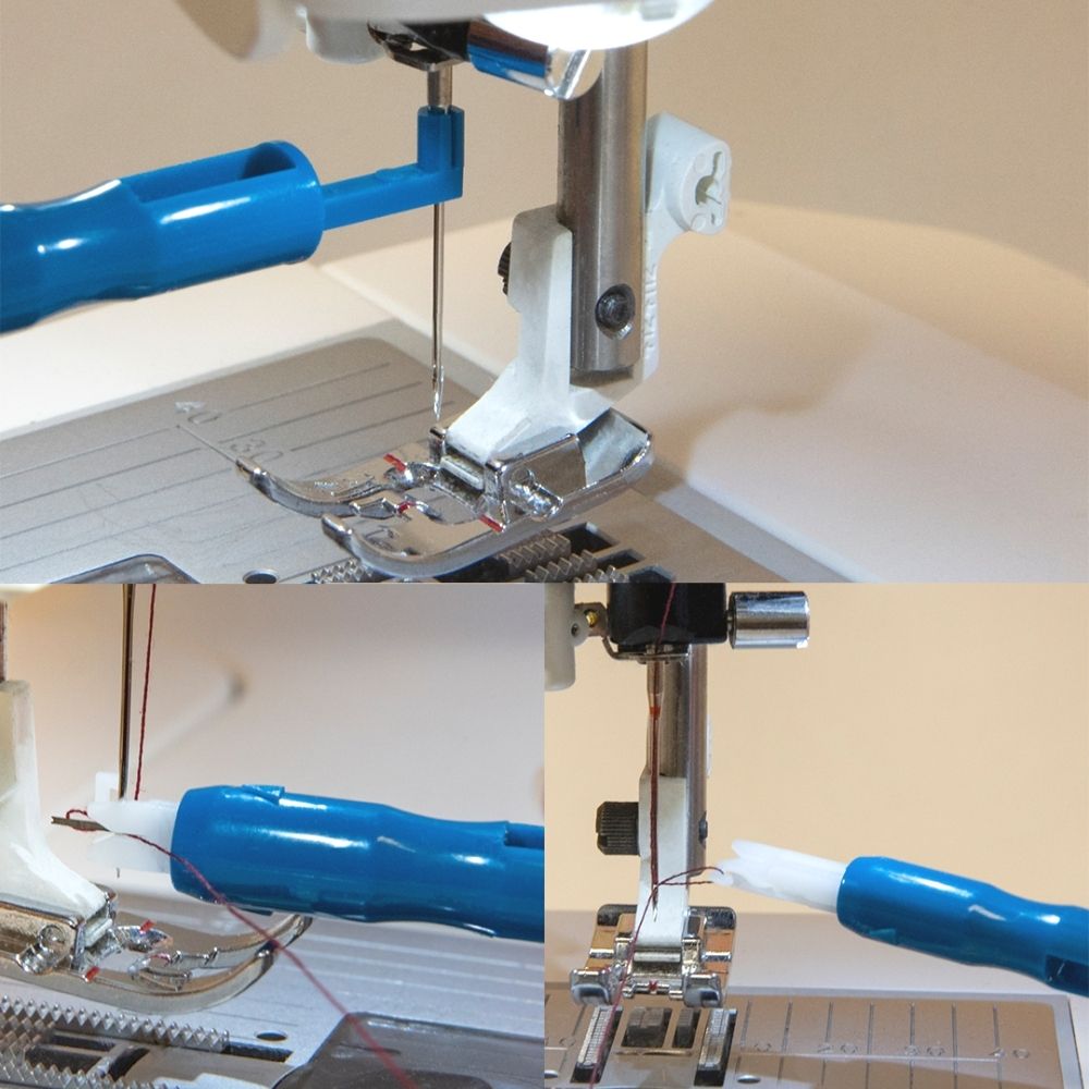 Enhebrador de agujas para máquinas de coser, accesorios de bricolaje, barra  de costura, guía de hilo, gancho de perforación, herramienta de inserción  de roscado rápido, 1/5 piezas - AliExpress