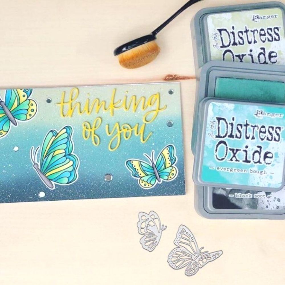 Tim Holtz Distress Oxide Evergreen Bough / Cojin de Tinta Efecto Oxidado Verde Tintas Ranger