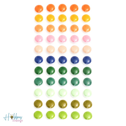 Colorful Puffy Dots Stickers / Estampas en 3D Decorativas Stickers Jen Hadfield