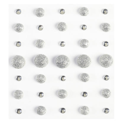 Bling Stickers Silver / Piedritas Autoadhesivas Plata Adornos / Embellishments Jolee&