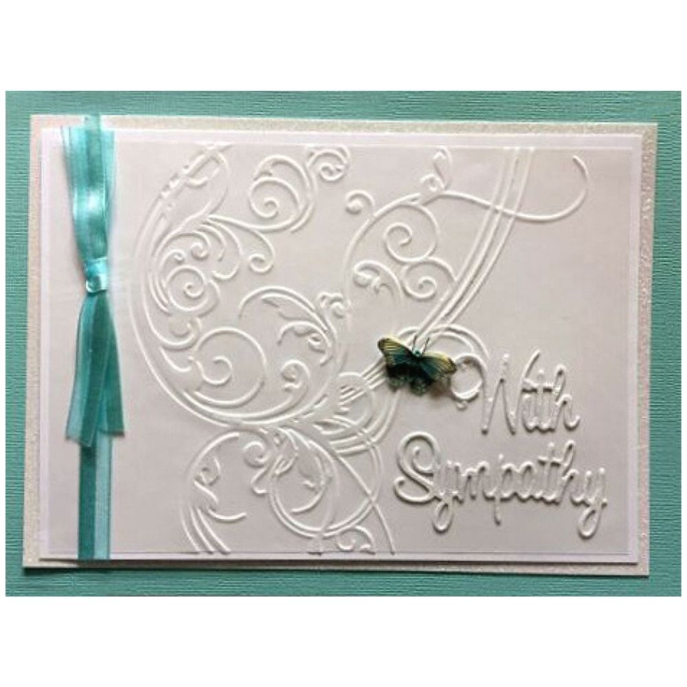 Floral Leaf Swirl Frame Embossing Folder / Folder de Grabado Diseño Floral Folders de Grabado C Gull