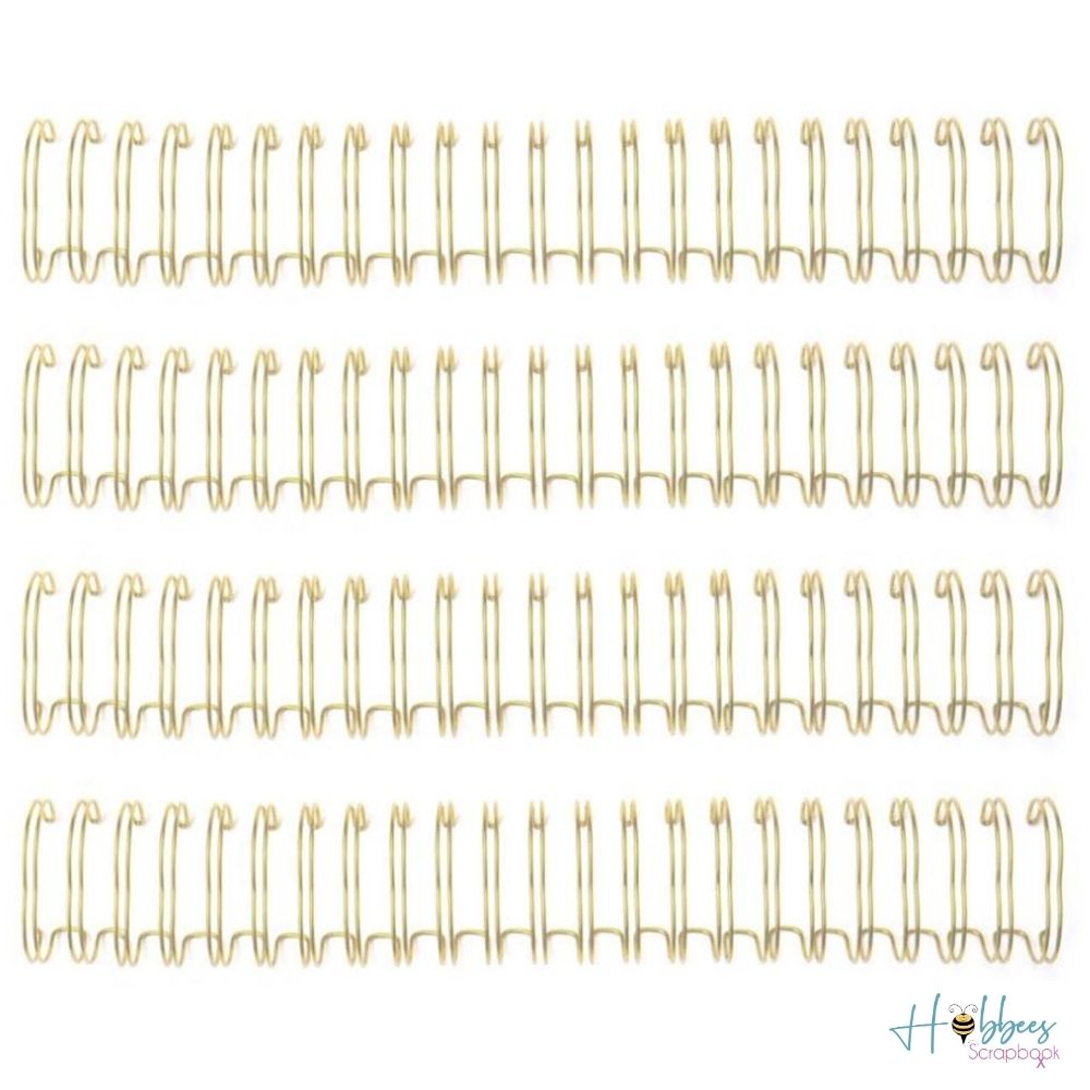 Cinch Wires Gold  .75&quot; / 4 Arillos Dorados Arillos para Engargolar We R Memory Keepers