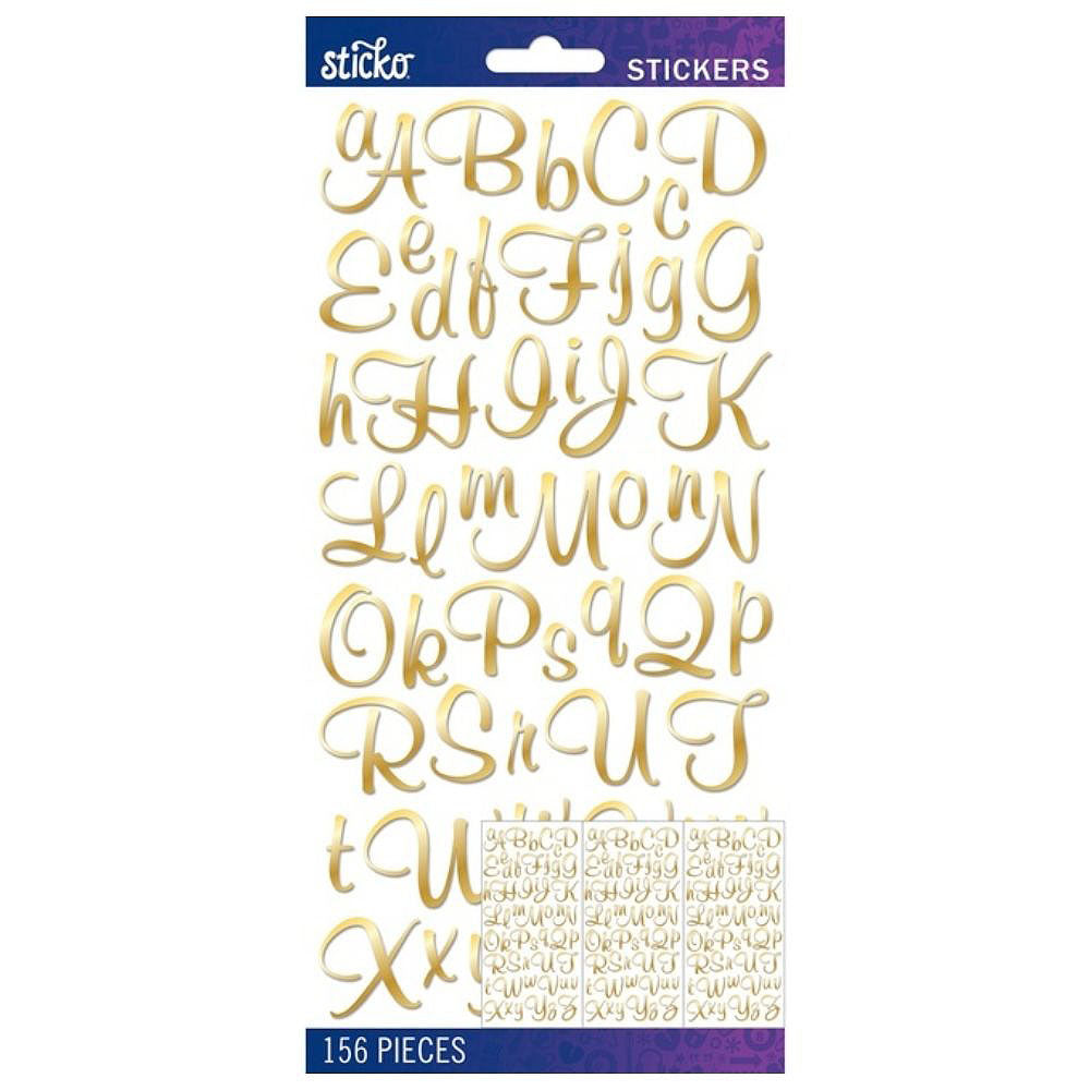 CURSIVE ALPHABET STICKERS