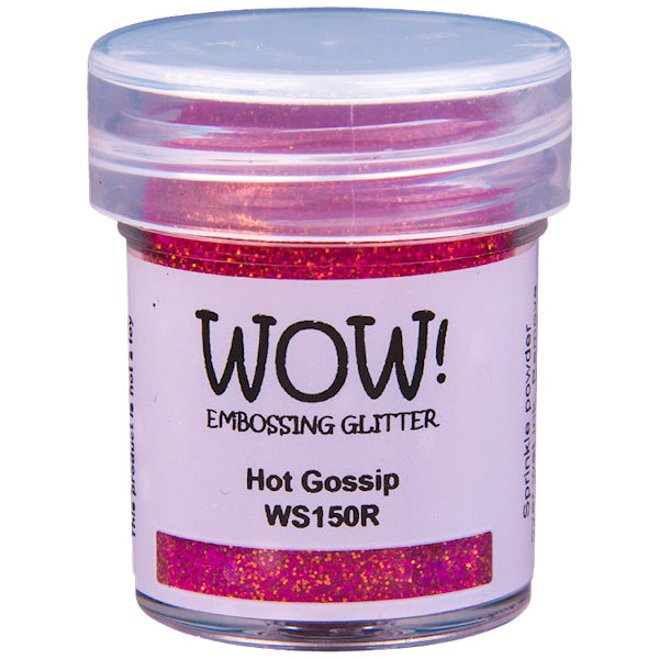 Hot Gossip Embossing Powder / Polvo de Embossing Rosa Brilloso Descontinuado Wow!