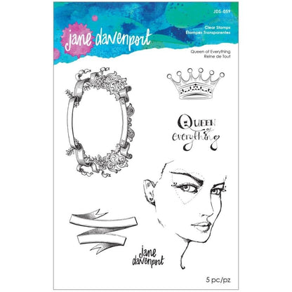 Queen of Everything Stamps / Sellos de Polímero Reina Sellos Jane Davenport