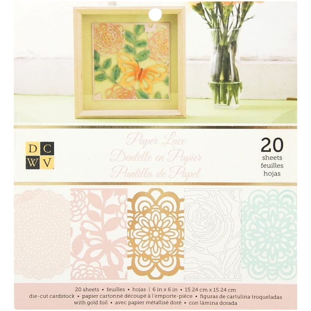 Die Cut Lace Paper Pad / Block de Cartulina con Cortes Láser Papel DCWV