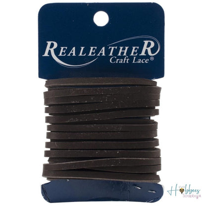 Real Leather Latigo Lace / Listón de Piel Café Oscuro Listones e Hilos Realeather Crafts