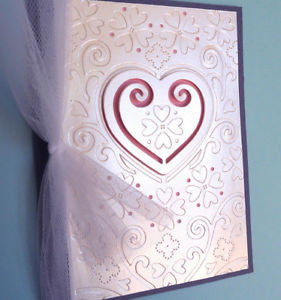 Embossing Plus He Love Me / Folder de Corte y Grabado Marco de Corazon Descontinuado Cuttlebug