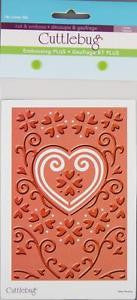 Embossing Plus He Love Me / Folder de Corte y Grabado Marco de Corazon Descontinuado Cuttlebug