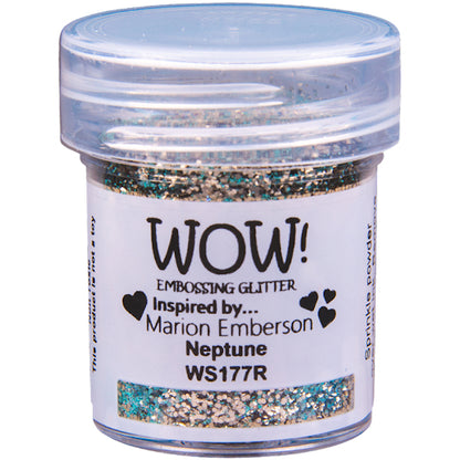 Neptune Embossing Powder / Polvo de Embossing Neptuno Descontinuado Wow!