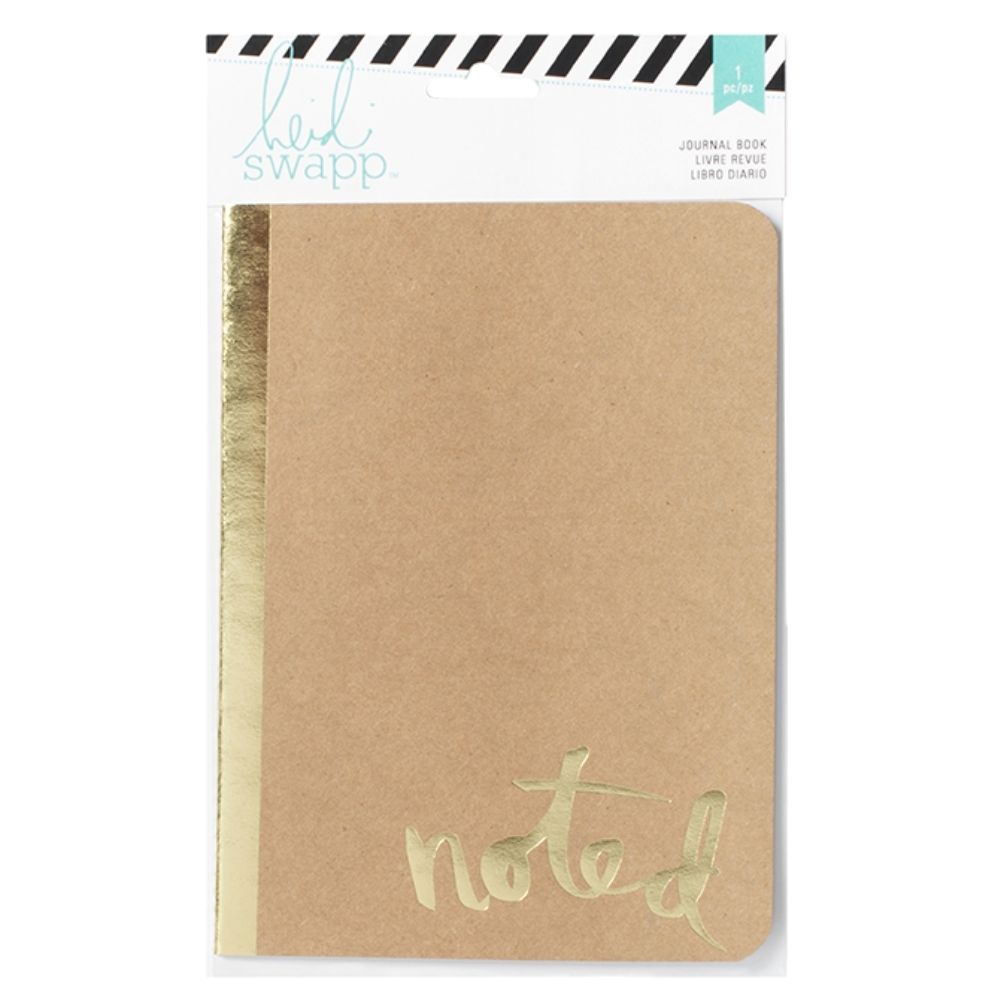 Kraft Foil Journal Notebook  / 1 Libreta tipo Journal Rayada Agendas y Journals Heidi Swapp