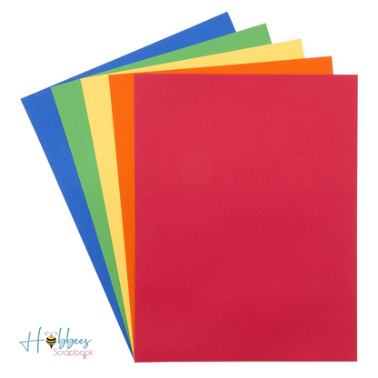 Over The Rainbow Cardstock  / 50 Hojas de Cartulina de Colores T. Carta Papel Core&