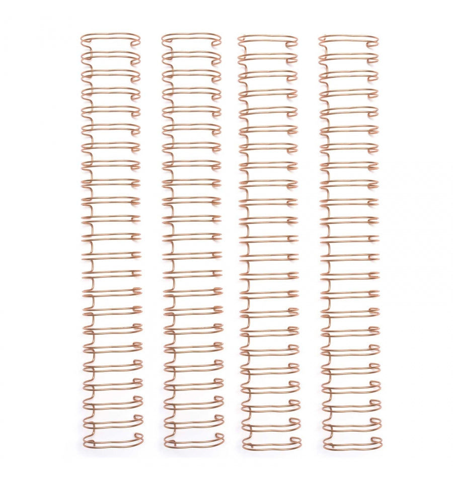 Cinch Wires Rose Gold 1&quot; / 4 Arillos Oro Rosado Arillos para Engargolar We R Memory Keepers