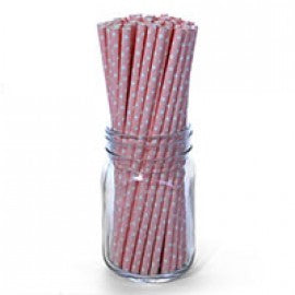 Paper Straws / Popote de Papel Decorativo Rosa Repostería American Crafts