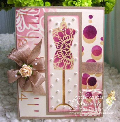 Pattern Heartwood Stencil / Plantilla de Flor de Corazon Descontinuado Memory Box