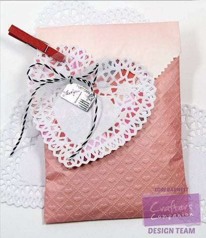 Embossing Folder Heart Trellis / Folder de Grabado Corazon Enrejado Descontinuado Crafter&