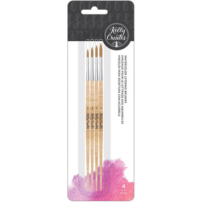 Round Watercolor Round Brush Set / Set de Pinceles para Escritura en Acuarela Pinceles y Brochas Kelly Creates