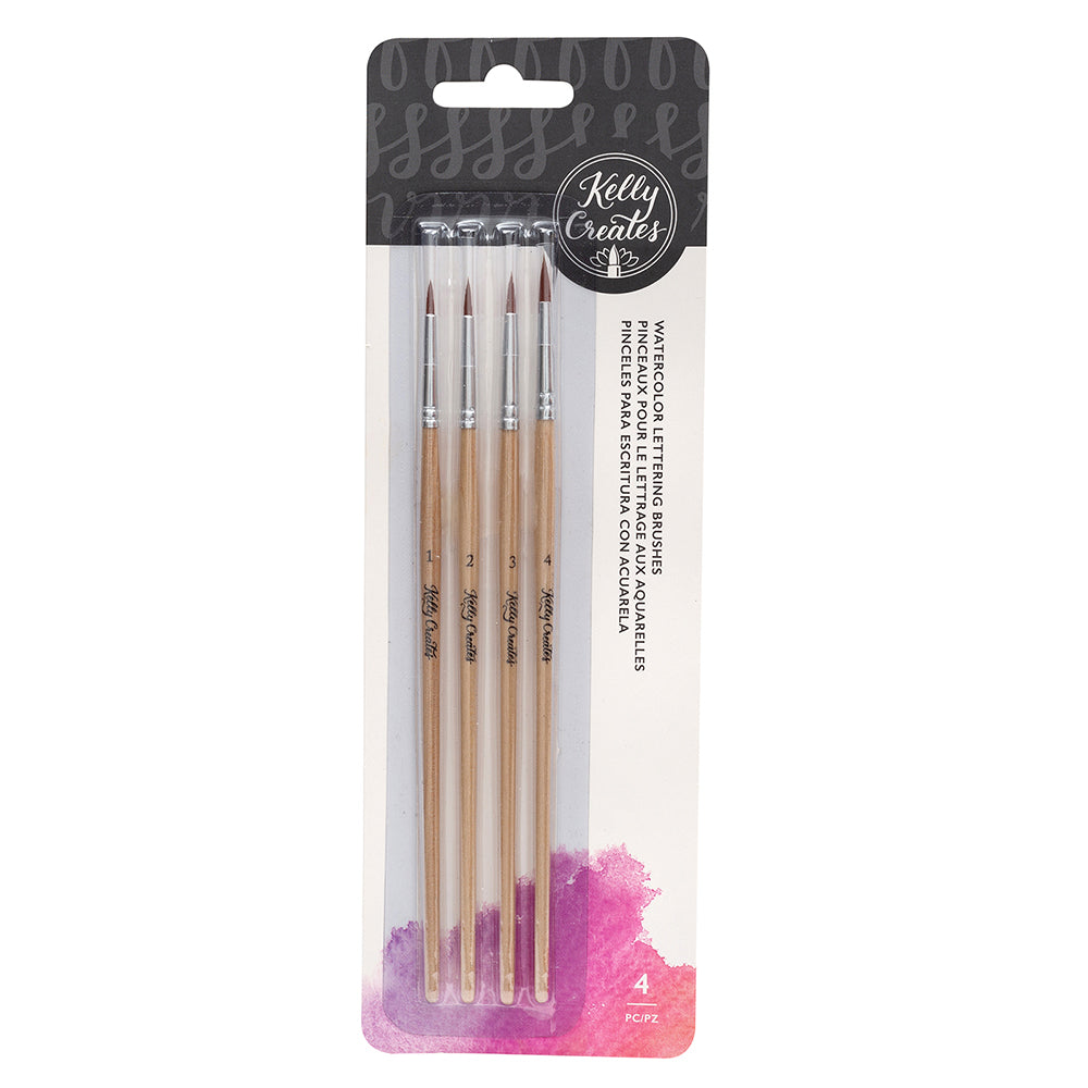 Round Watercolor Round Brush Set / Set de Pinceles para Escritura en Acuarela Pinceles y Brochas Kelly Creates