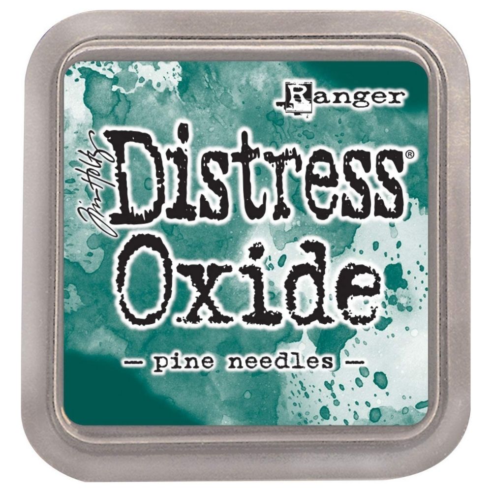 Tim Holtz Distress Oxide Pine Needles / Cojin de Tinta Efecto Oxidado Verde Pino Tintas Ranger