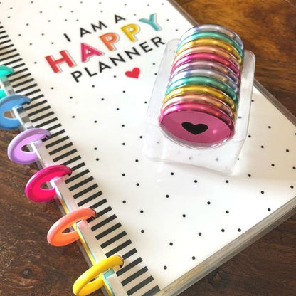 Happy Planner Metal Rainbow 1.75&quot; / Anillos Metálicos para Agendas Arcoiris Discos para Planners Me &amp; My Big Ideas