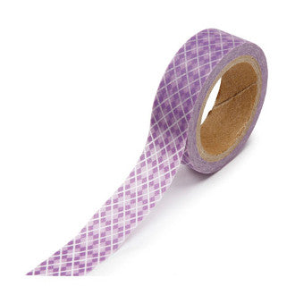 Cinta Adhesiva / Washi Tape Purple Argyle Washi Tape Darice