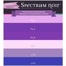 Spectrum Noir Purples 6 pz. / Marcadores con Base de Alcohol Marcadores &amp; Plumones Crafter&