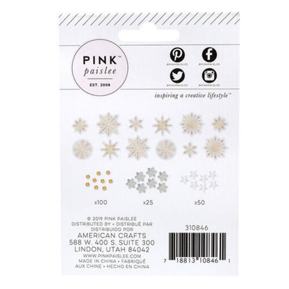 Together for Christmas Embellishments /  Lentejuelas y Copos de Acetato Adornos / Embellishments Pink Paislee