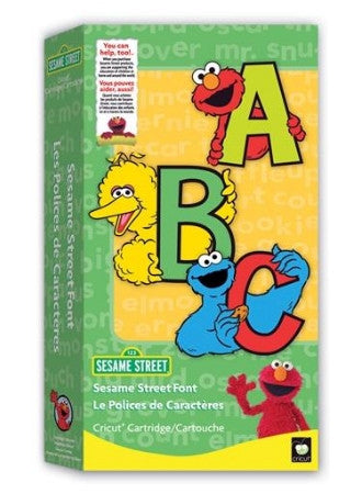 Sesame Street Font Cartridge / Cartucho  Plaza Sesamo Letras Descontinuado Cricut