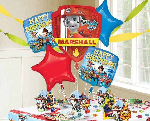 Paw Patrol Birthday Balloon Bouquet / Globos de Cumpleaños Patrulla Canina Fiestas Anagram